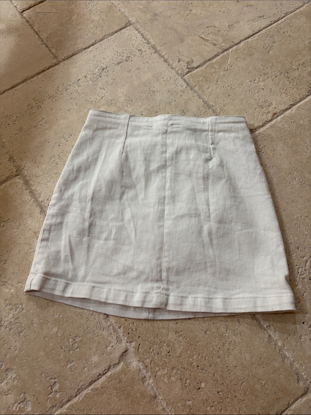 Forever 21 Classic Cream Mini Skirt - Women's Linen Blend